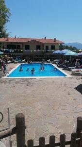 un gruppo di persone in piscina di Casa Vacanza Molise a Castelpetroso