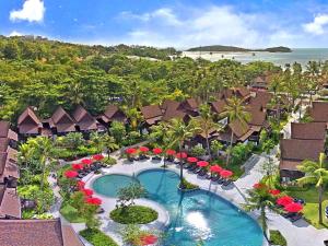 an aerial view of a resort with a swimming pool at Amari Koh Samui in Chaweng