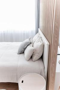Katil atau katil-katil dalam bilik di Apartament Pastel Room
