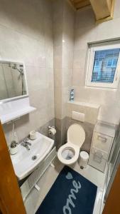 歐拉爾斯基波札莫克的住宿－Ubytovanie v Lihôtke，浴室配有白色卫生间和盥洗盆。