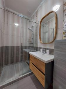 Koupelna v ubytování Graff Hotel