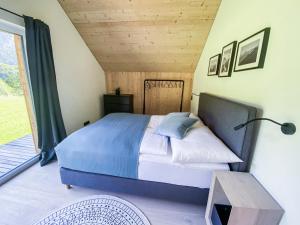 Postel nebo postele na pokoji v ubytování Bergliebe Rabenstein