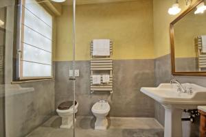 a bathroom with a toilet and a sink at La Pimpinella di Semifonte in San Donnino