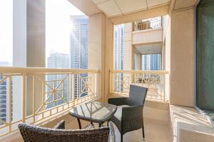 Balkón nebo terasa v ubytování Nasma Luxury Stays - Sleek and Modern Studio Near Burj Khalifa