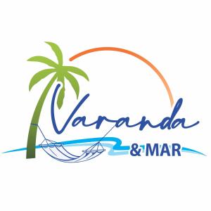 圣米格尔-杜戈斯托苏Espaço Varanda e Mar的海滩上的棕榈树和瓦拉德罗和马尔的标志