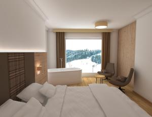 Una cama o camas en una habitación de Hotel Birkenhof