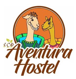 ein Logo für ein Tierkrankenhaus mit zwei Lamas in der Unterkunft Eco Aventura Cusco in Cusco