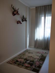 a corner of a room with a rug and a window at EMPATIA PESCARA CENTRO in Pescara