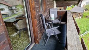 A garden outside Alpinum Hostel