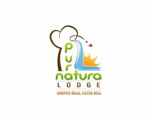 ein Logo der natürlichen Lodge in der Unterkunft Pura Natura Lodge Arroyo in Sábalo