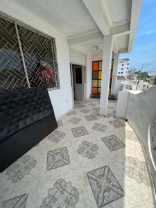 a view of a room with a floor with stars on it at Apartamento amoblado CARTAGENA in Cartagena de Indias