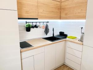 Köök või kööginurk majutusasutuses Apartman WHITE