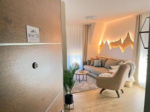 Istumisnurk majutusasutuses Apartman WHITE