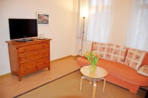 TV a/nebo společenská místnost v ubytování Appartementhaus Sellin