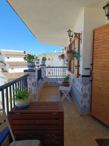 Balkón alebo terasa v ubytovaní PMT17 - Penthouse apartment with pool and close to beach