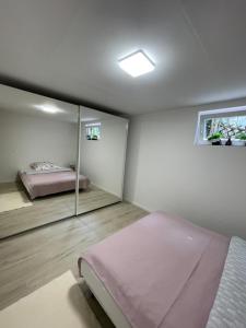 Postel nebo postele na pokoji v ubytování Albblick