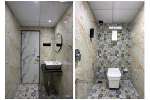 Koupelna v ubytování DIAMOND HOTEL