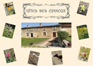 un collage de fotos de una casa y un edificio en Le Papillon, en Savigné