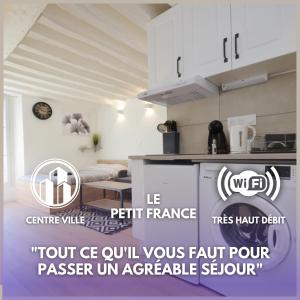 Kitchen o kitchenette sa le petit France - Hyper centre de Fontainebleau - proche INSEAD
