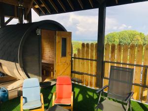 Balkón nebo terasa v ubytování PEGASUS I - 2 chambres de luxe, cuisine, salon, 2 terrasses et sauna