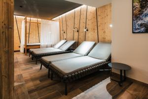 Posezení v ubytování Ferienresidenz Raich - Appartements mit Sky Wellness und Garten