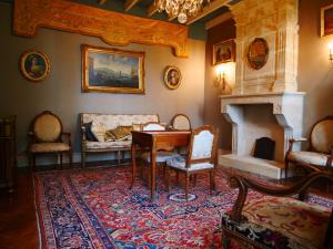 Ruang duduk di Maison bourgeoise dans un vignoble