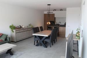 Kuchyň nebo kuchyňský kout v ubytování Ruim nieuwbouwappartement oostduinkerke