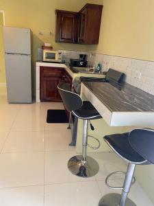 Dapur atau dapur kecil di Runthings Hideaway Stay Negril