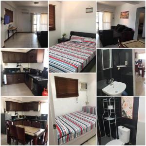 a collage of four pictures of a room at Stargazers Apartment in Olongapo