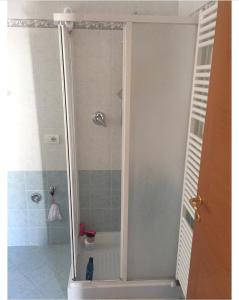 e bagno con servizi igienici e cabina doccia. di delizioso appartamento a San Benedetto del Tronto