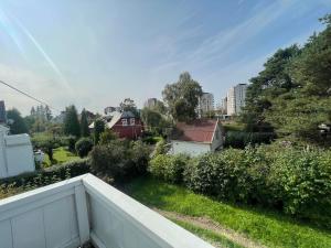 a view from the balcony of a house at Apartment in historical house in Oslo