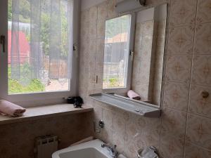 Koupelna v ubytování Garni Rika