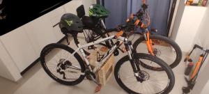 two bikes parked next to each other in a room at Casa vacanze TRINISULA Sicily home in Scicli