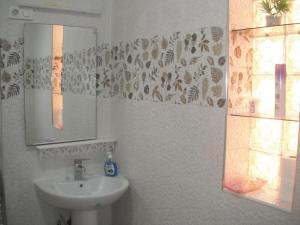 a bathroom with a sink and a mirror at Bien situé T4 à Oran in Oran