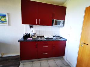 Η κουζίνα ή μικρή κουζίνα στο Ferienwohnung Sonnenschein in Schönberg