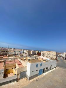an overhead view of a building under construction at La casa de Halima in Sidi Ifni
