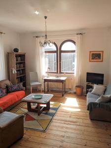 Χώρος καθιστικού στο Apartment-Mansardwohnung