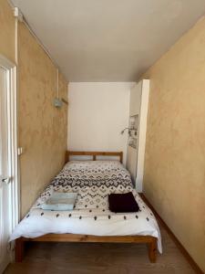 - une chambre avec un grand lit dans l'établissement Charmant appartement 2 pièces au Centre ville, à Grenoble