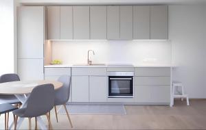 Kuchyň nebo kuchyňský kout v ubytování 7th floor Tallinn