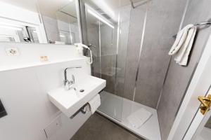 Koupelna v ubytování CityHotel Feuerbach