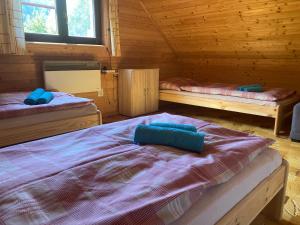 Postel nebo postele na pokoji v ubytování Chalupa Nella