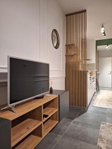 TV a/nebo společenská místnost v ubytování Azimut apartman + 35 fotografií