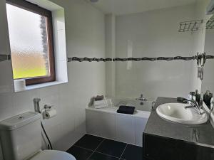 Kúpeľňa v ubytovaní Fuchsia Lodge - New Luxury 5* Beachside Lodge with Sauna - 4 beds ensuite - Spectacular Location