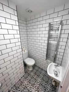 a bathroom with a toilet and a sink at B1, The Kové in Bournemouth