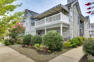 a large house with a garden in front of it at Ocean City Home 1 Block to Beach and Boardwalk! in Ocean City