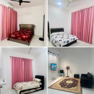 Ένα ή περισσότερα κρεβάτια σε δωμάτιο στο Hayyan Homestay Kuala Lipis