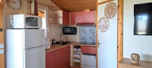 CHALET 35m2 climatisé 2 chambres vue mer的厨房或小厨房