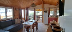 CHALET 35m2 climatisé 2 chambres vue mer的厨房或小厨房