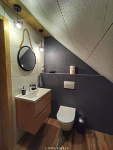 Koupelna v ubytování Apartament Przełęcz nad Łapszanka + 10 fotografií