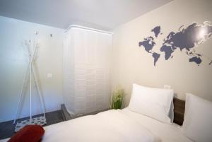 Cama o camas de una habitación en Chasa Muglin Ardez